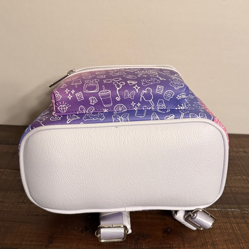 Loungefly Disney Parks Pink / Purple Ombré Mini Icons Backpack - Picture 3 of 6